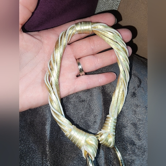 New BEBE Sequin Beads Heart Shaped Faux Leather Wristlet Zippered Bag Tassel Zip - Picture 3 of 16